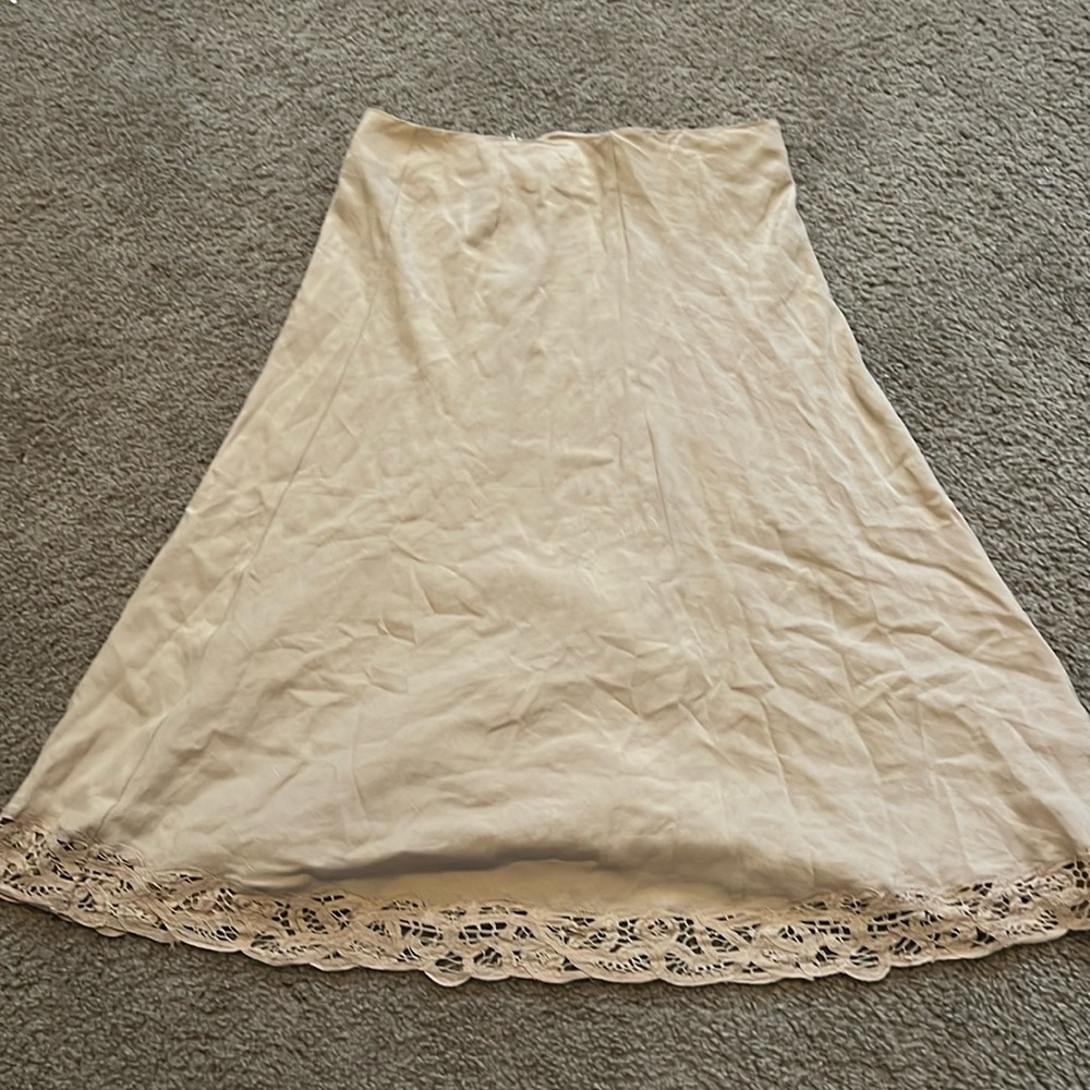 Hillard & Hanson silk/linen skirt
